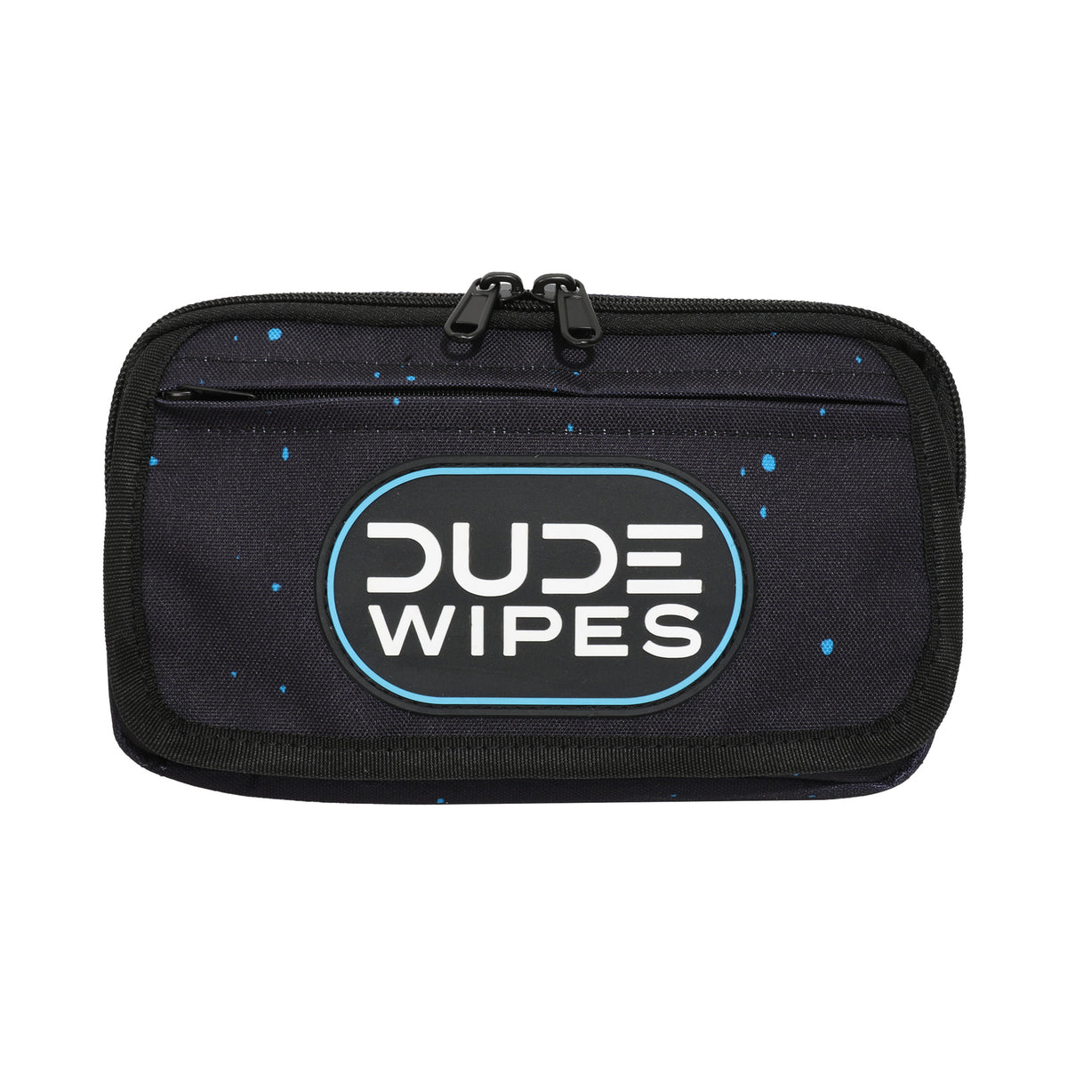 Compact DUDE Wipe attachment featuring a zippered design, ideal for storing wipes and on-the-go hygiene essentials.