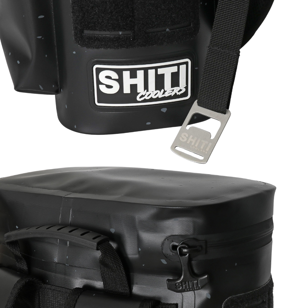 Blackout Backpack Cooler designed to hold 15 cans, featuring a durable exterior and adjustable straps for easy carrying.