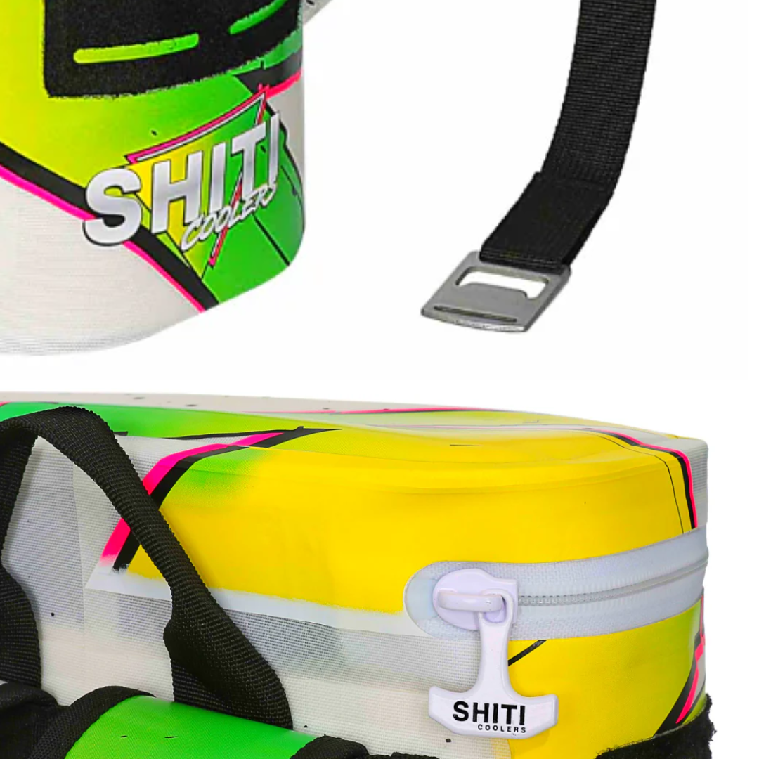 Vibrant Boozer Backpack Cooler with adjustable strap and zipper, designed to hold 15 cans for easy transport.