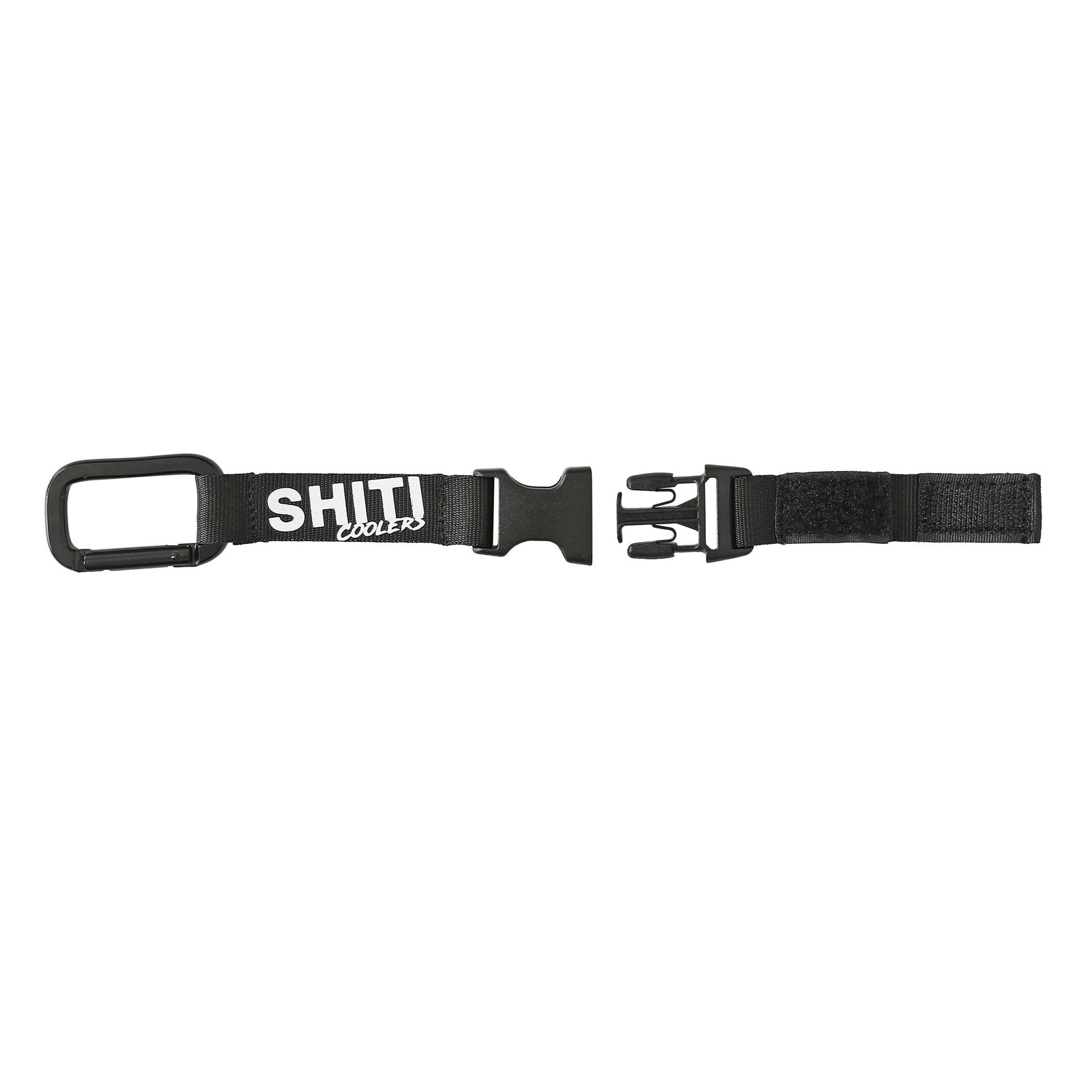 Black key clip attachment featuring a sturdy carabiner and adjustable strap, designed for secure key storage and easy access.