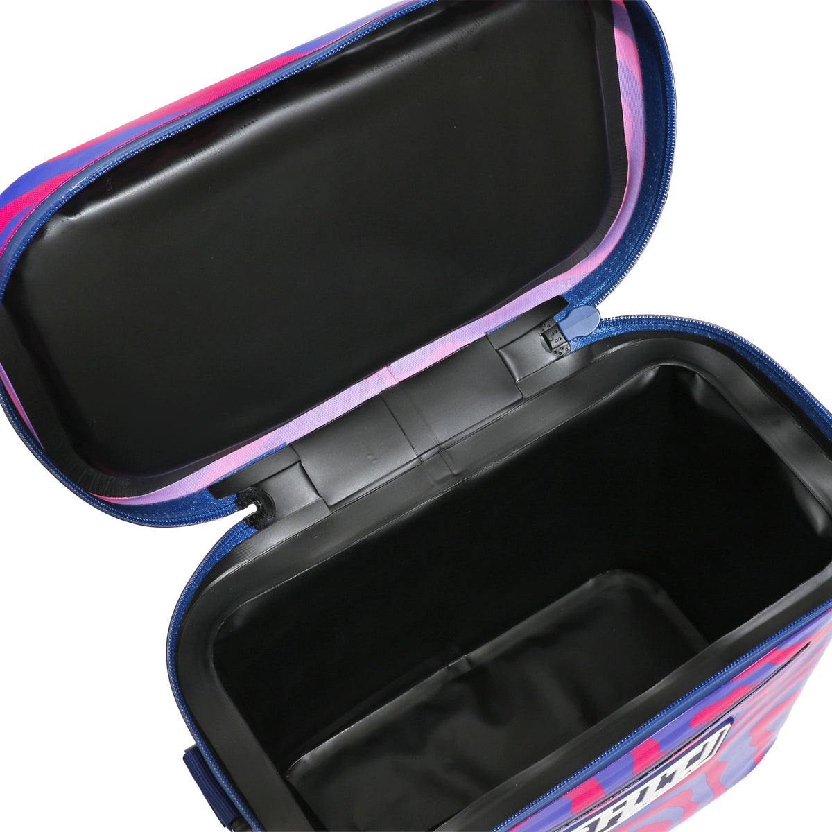 Open view of the Daytripper Soft Cooler, showcasing a spacious interior designed to hold 12 cans.