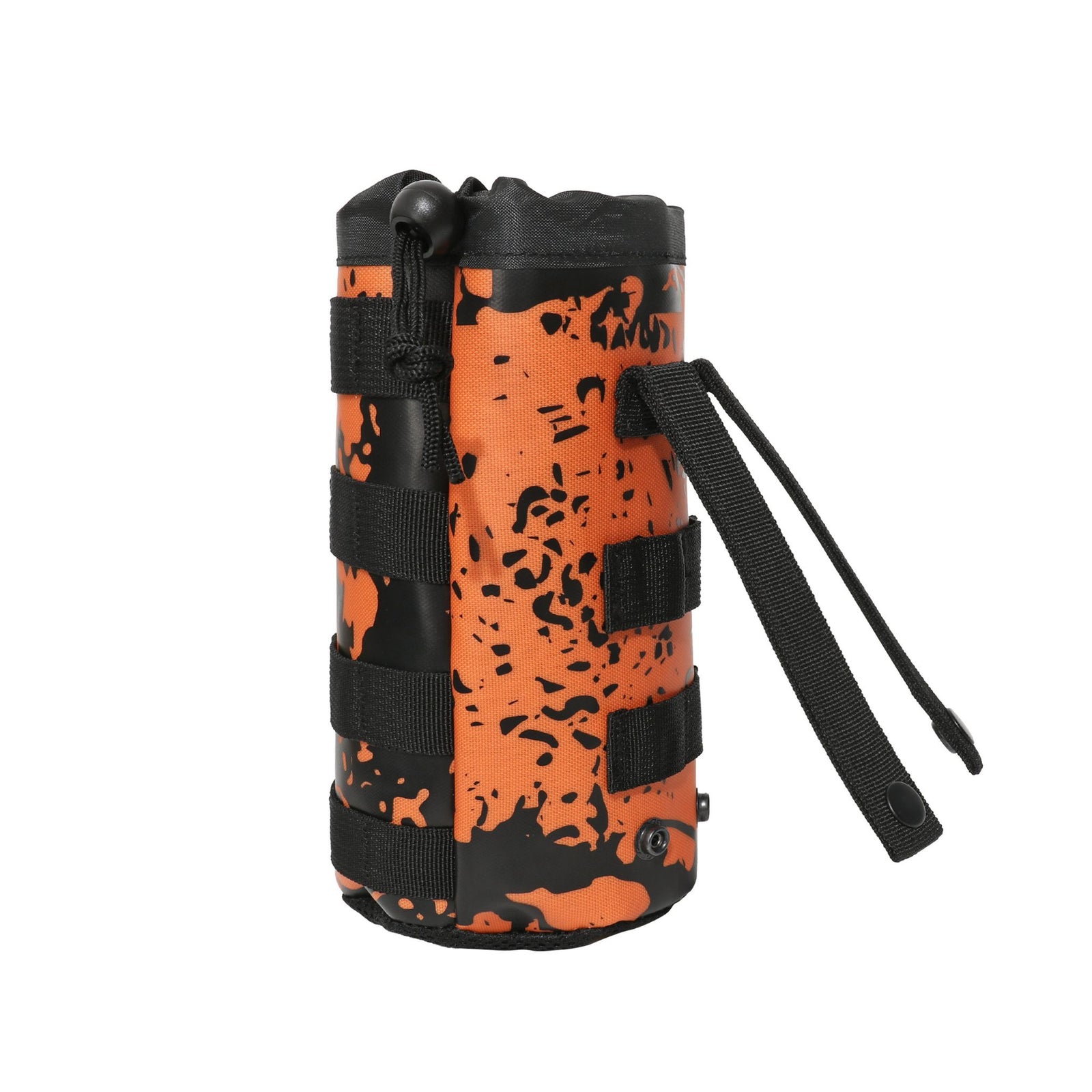 Orange and black Tracker Drink Sleeve Attachment with adjustable straps and a carrying handle for easy transport.