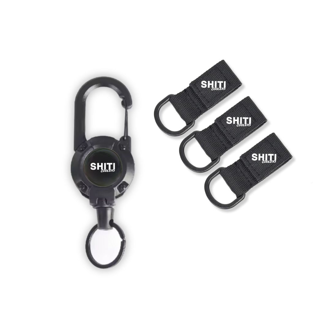 Retractable Key Chain + Molle Rings