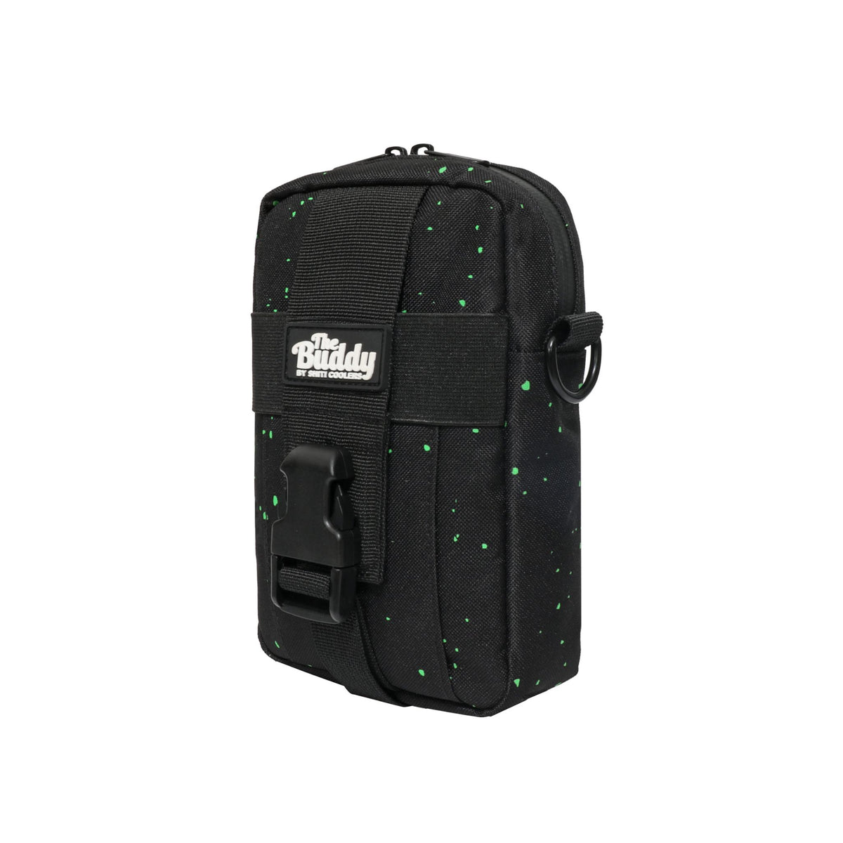 Customizable Buddy Attachment with a sleek black design and green accents, perfect for easy access to drinks and essentials.